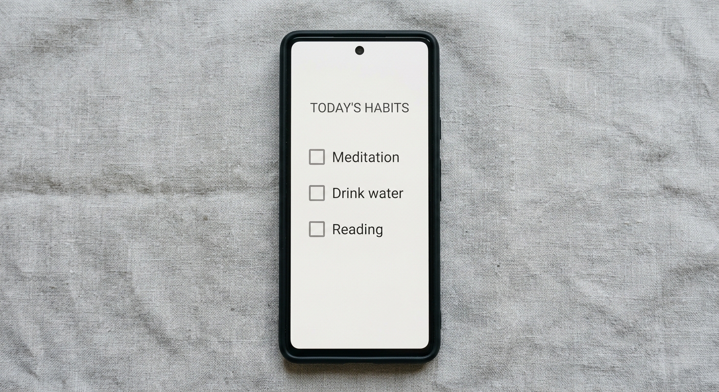 Shame-free habit tracking interface